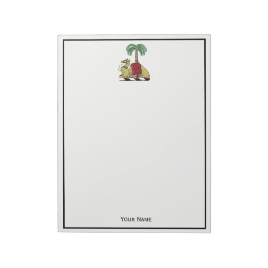 Bloc-note Armoiries en couleur héraldique de palmier (Tourné)