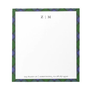 Bloc-note Armstrong Clan Tartan Plaid Motif