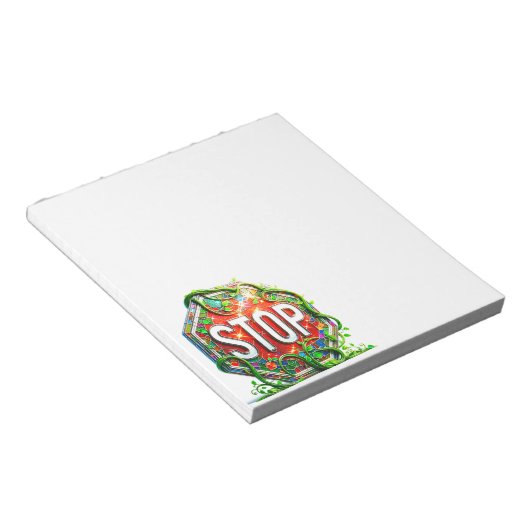 Bloc-note Arrêter (Incliné)