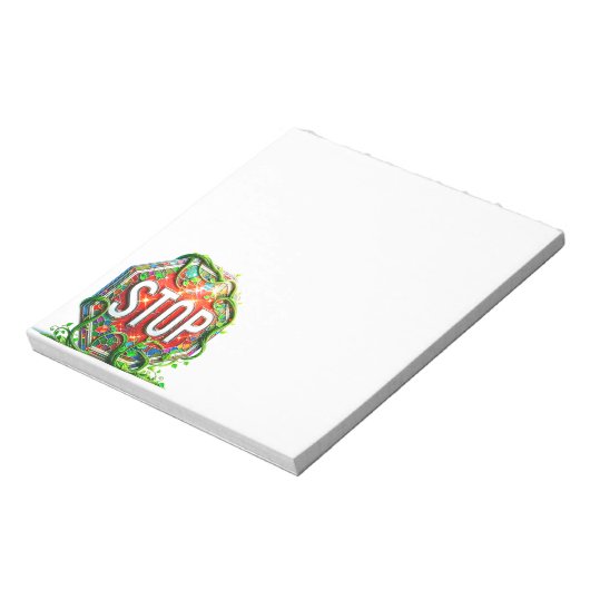 Bloc-note Arrêter (Tourné)