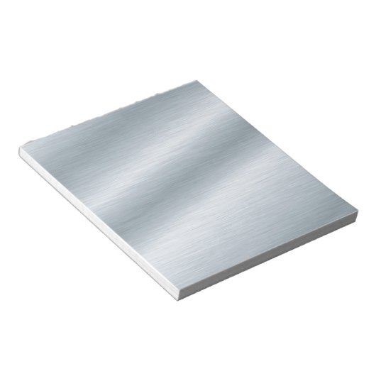 Bloc-note Arrière - plan d'apparence argenté brossé (Incliné)