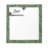 Bloc-note Arrière - plan d'arbre de Noël avec étiquette (Devant)