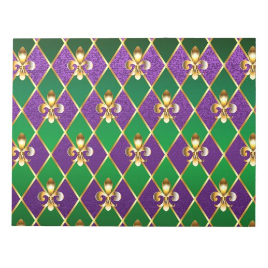 Bloc-note Arrière - plan de bijoux Mardi Gras (Devant)