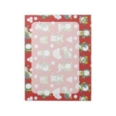 Bloc-note Arrière - plan de pingouins de Noël (Tourné)