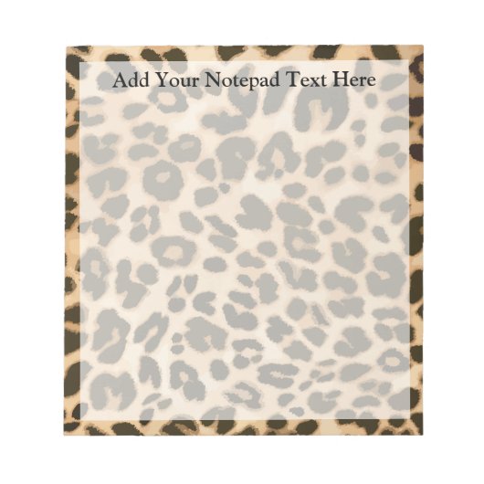 Bloc-note Arrière - plan Empreinte de léopard (Devant)