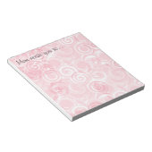 Bloc-note Arrière - plan Modèle de spirale rose Pastel (Incliné)
