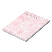 Bloc-note Arrière - plan Modèle de spirale rose Pastel (Tourné)