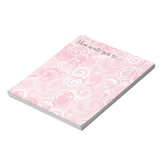 Bloc-note Arrière - plan Modèle de spirale rose Pastel (Tourné)