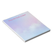 Bloc-note Arrière - plan Pastel Pink et Blue Cloud (Incliné)