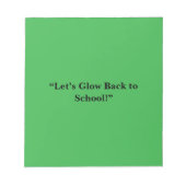 Bloc-note Arrière-plan vert néon plat - Texture scolaire (Devant)