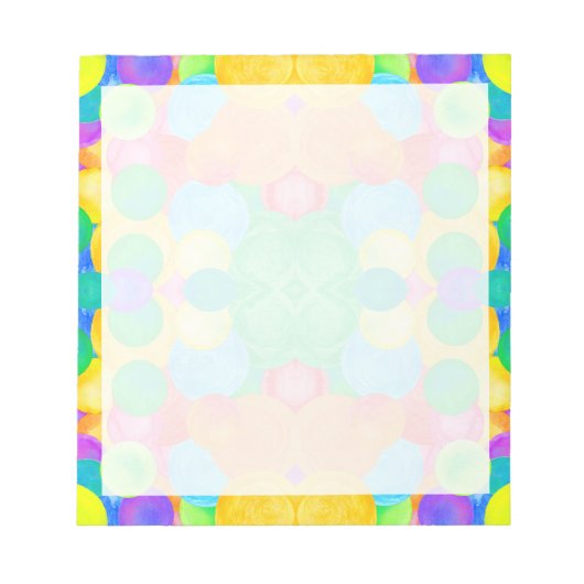 Bloc-note art abstrait circulaire (Devant)