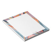 Bloc-note Art Abstrait coloré Nom personnalisé (Incliné)