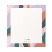 Bloc-note Art Abstrait Coloré Personnalisé Unique (Devant)