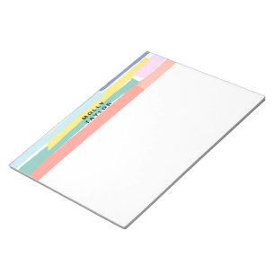 Bloc-note Art abstrait de bordure colorée moderne