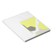 Bloc-note Art Abstrait Énergie gris jaune (Incliné)