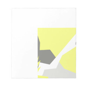 Bloc-note Art Abstrait Énergie gris jaune