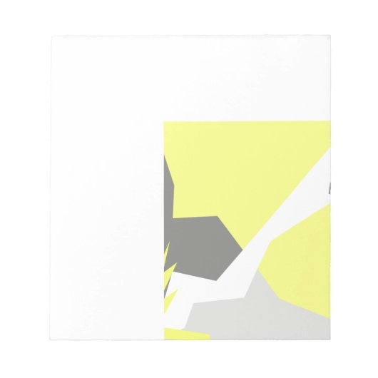 Bloc-note Art Abstrait Énergie gris jaune (Devant)