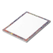 Bloc-note Art Abstrait moderne rouge jaune noir (Tourné)