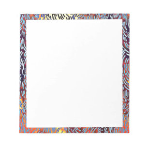 Bloc-note Art Abstrait moderne rouge jaune noir