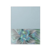 Bloc-note Art abstrait papillon bleu vert fantasy fractal (Tourné)
