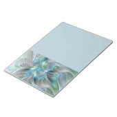 Bloc-note Art abstrait papillon bleu vert fantasy fractal (Incliné)