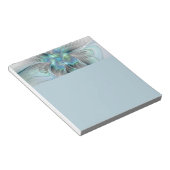 Bloc-note Art abstrait papillon bleu vert fantasy fractal (Incliné)
