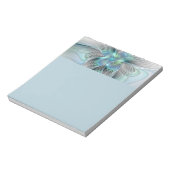 Bloc-note Art abstrait papillon bleu vert fantasy fractal (Tourné)