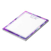 Bloc-note Art Abstrait personnalisé violet et bleu (Tourné)