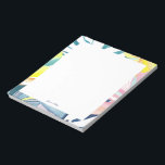 Bloc-note Art Abstrait tropical Papeterie personnalisée<br><div class="desc">Ce bloc-notes personnalisé présente un bel art botanique aquarelle peint à la main. Customisez le texte avec votre nom et utilisez-le pour n'importe quelle occasion ou entreprise. D'autres produits correspondants sont disponibles dans ma boutique ByEunMee.</div>