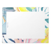 Bloc-note Art Abstrait tropical Papeterie personnalisée (Devant)