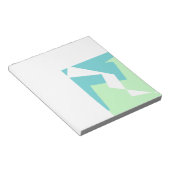 Bloc-note Art Abstrait Turquoise Bleu Vert (Incliné)