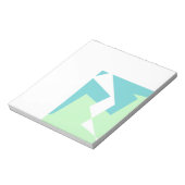 Bloc-note Art Abstrait Turquoise Bleu Vert (Tourné)