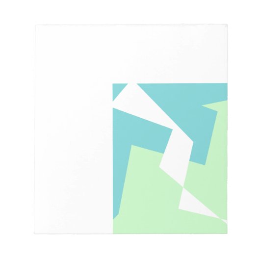 Bloc-note Art Abstrait Turquoise Bleu Vert (Devant)