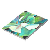 Bloc-note Art aquarelle d'une plante grasse bleue et verte d (Tourné)