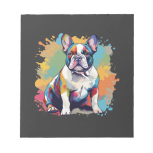 Bloc-note Art de Bouledogue Français Coloré pour les Amoureu