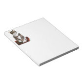 Bloc-note Art de chat mignon Kitty gris (Incliné)