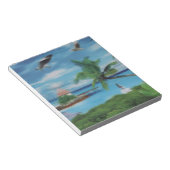 Bloc-note Art de la scène de plage tropicale (Incliné)