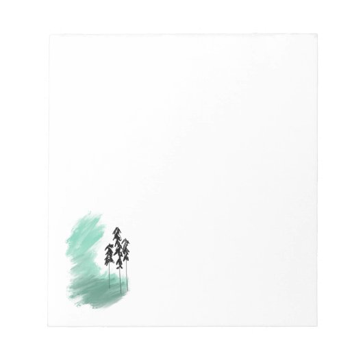Bloc-note art de l'arbre vert scandinave simple moderne ment (Devant)