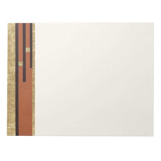 Bloc-note Art Déco en or et beige (Devant)