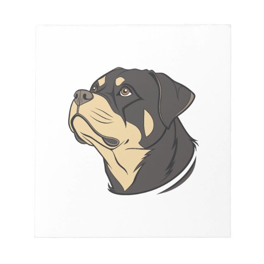 Bloc-note Art du chien Rottweiler (Devant)