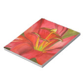 Bloc-note Art floral aquarelle originale lis du jour rouge (Tourné)
