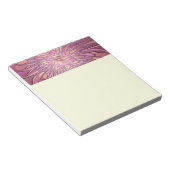 Bloc-note Art floral fractal moderne abstrait couleurs de ba (Incliné)