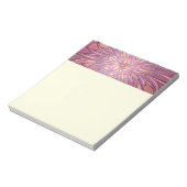 Bloc-note Art floral fractal moderne abstrait couleurs de ba (Tourné)