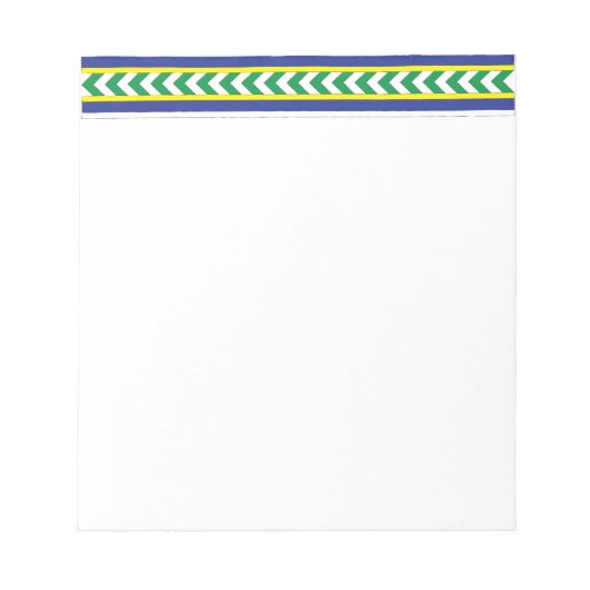 Bloc-note Art folklorique letton vert et bleu letton (Devant)