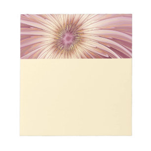 Bloc-note Art fractal de fleurs abstraites et nuances de bor