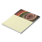 Bloc-note Art fractal moderne de couleurs chaudes en spirale (Tourné)