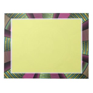 Bloc-note Art Fractal Moderne Rond Et Coloré