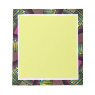 Bloc-note Art Fractal Moderne Rond Et Coloré