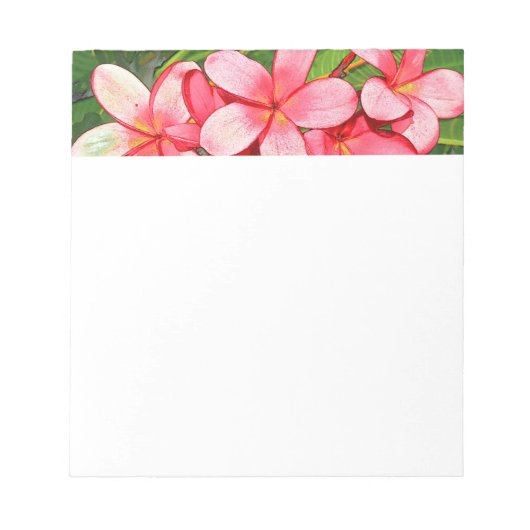 Bloc-note Art Frangipanier Tropical Rose (Devant)