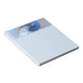 Bloc-note Art graphique fractal abstrait bleu gris moderne (Incliné)